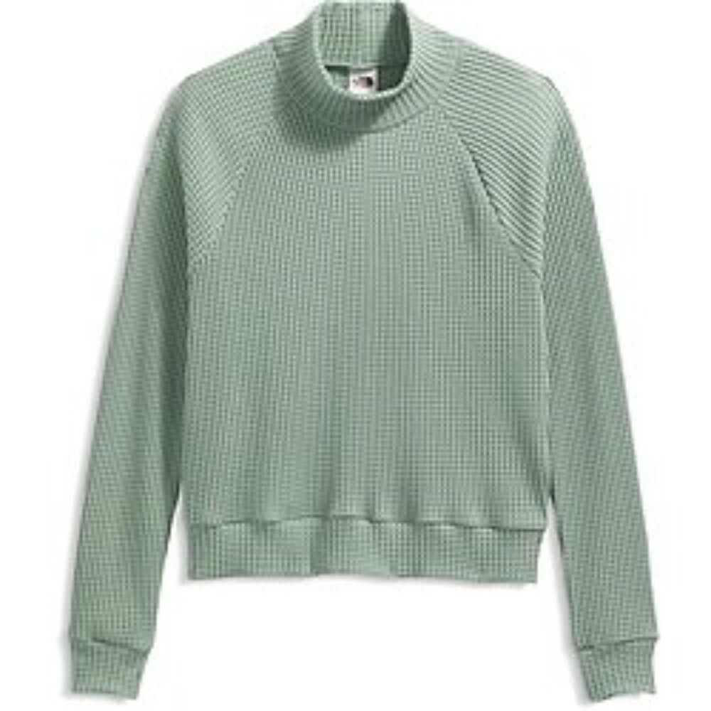 The North Face Women's Chabot Mock Neck Long Sleeve Sweater - Thyme M